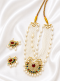 Royal Pearl Multicolor Bridal Necklace Set