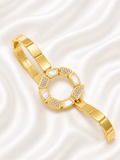 Elegant Circle Charm Gold Bracelet